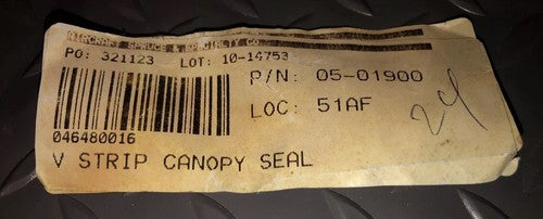 Aircraft Spruce & Specialty - V Strip Canopy Seal (18 Ft.) P/N: 05-01900