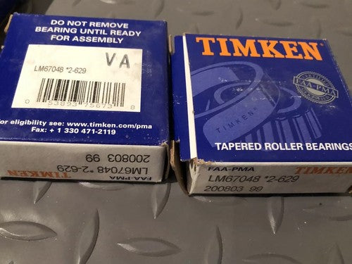 Timken - Tapered Roller Bearing P/N: LM67048 20629