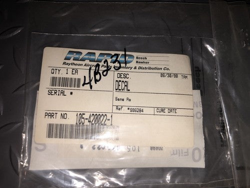 Rapid: Beech/Hawker - Decal P/N: 105-420022-1