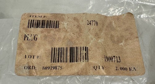 P/N: 24770 Continental Plug, Crankshaft