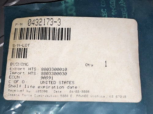 Cessna - Bushing P/N: 0432173-3