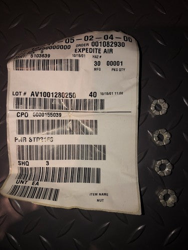 Lycoming - Nut P/N: STD-2168
