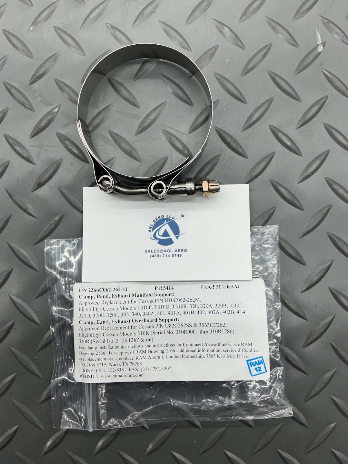 P/N: 2266C062-262-M Ram Clamp (NE)