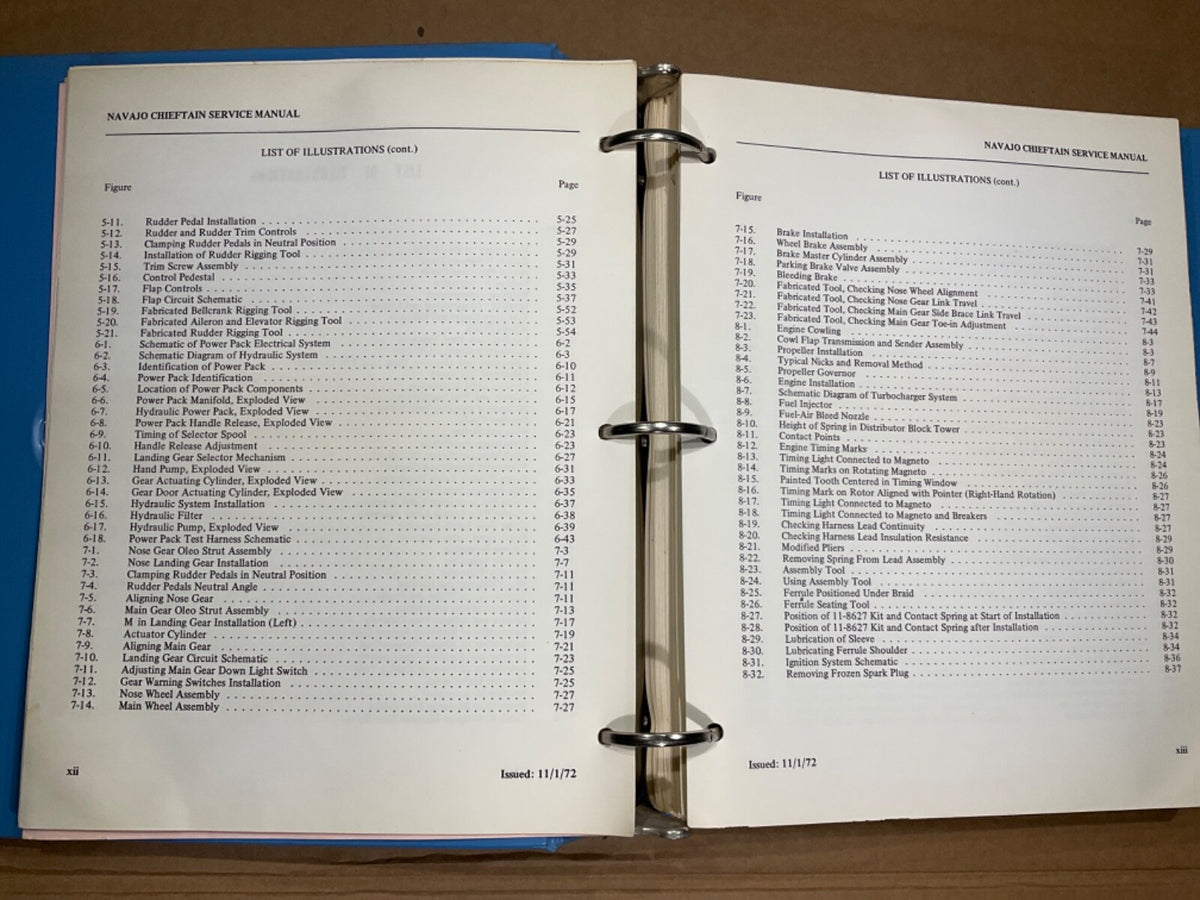 Customer Services Piper PA-31-350 Navajo Chieftain Service Manual Vol 1 (1972)