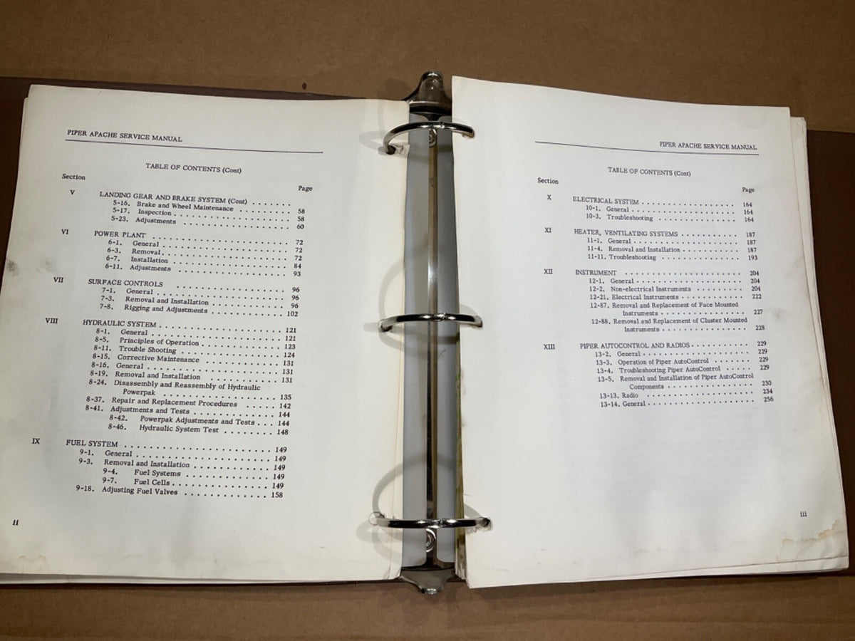 Service Manual Piper PA-23 Apache (1960)