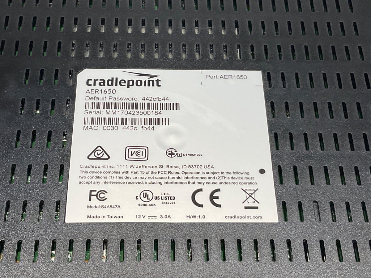 P/N: AER1650 - Cradlepoint Wireless Router