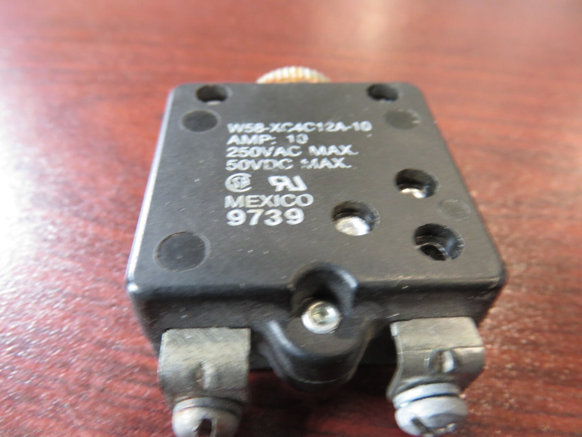 P/N: W58-XCC12A-10 Potter & Brumfield 10 Amp Aviation Breaker