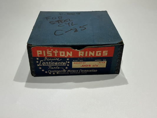 P/N: 40691-A1 .005 Continental Rings Set (NOS) - for entire set of 16