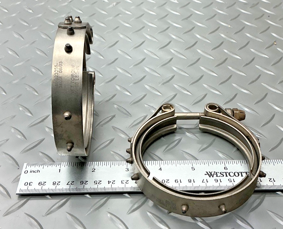 P/N: 40D23255-340M LYCOMING V BAND COUPLING (1.41 RETAINER HEIGHT) (NE)