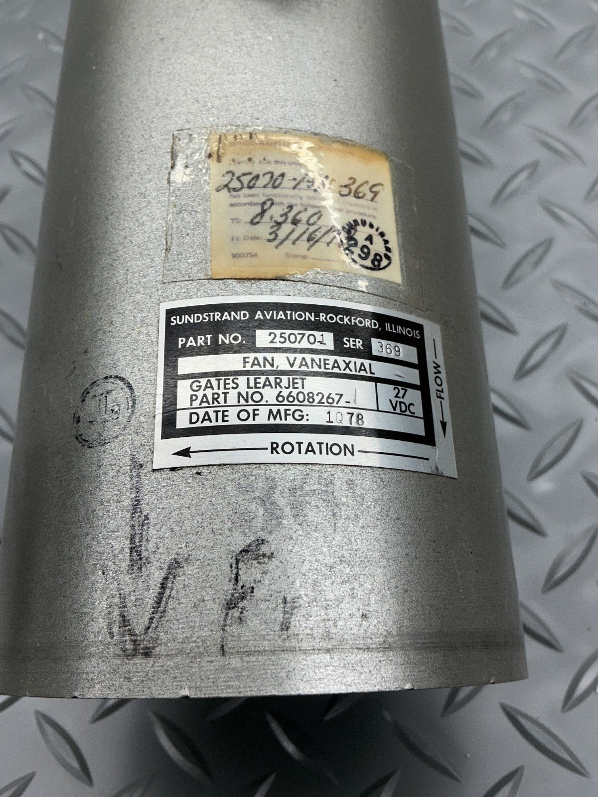 P/N: 25070-1 Sundstrand Vaneaxial Fan (AR) - for one