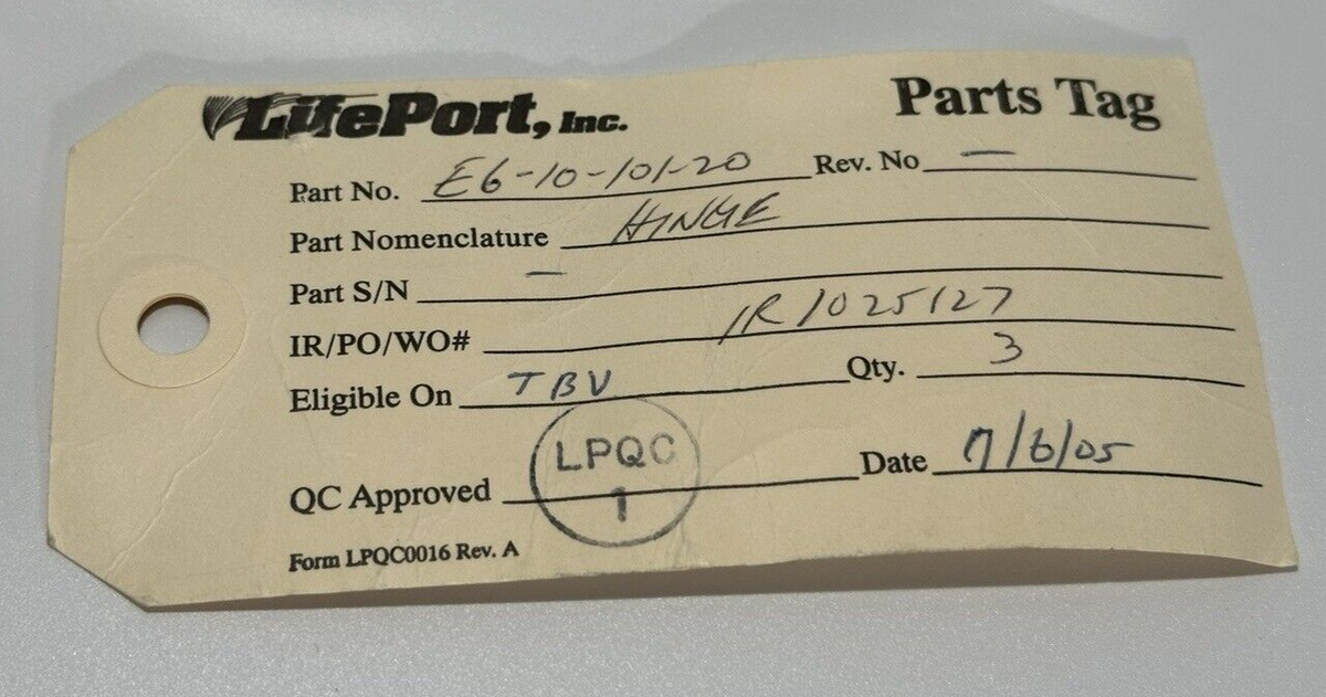 P/N: E6-10-101-20 Southco Adjustable Torque Hinge