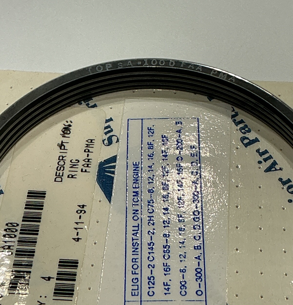 P/N: SA1000-A2 Superior Ring Set for TCM Engine (NE) - for complete set