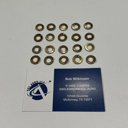 P/N: MS35338-44 Split Helical Washer 1/4" Diameter - Alt P/N AN935-416 Set of 20