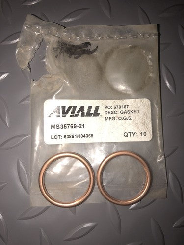 AVIALL - Gasket (2 Count) P/N:  MS35769-21