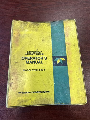 TCM: Model GTSIO-520-F Operator's Manual