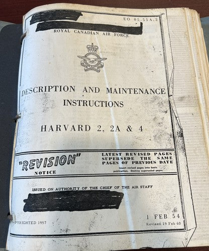 Harvard - (Harvard 2, 2A, & 4) Description & Maintenance Instructions (1954)
