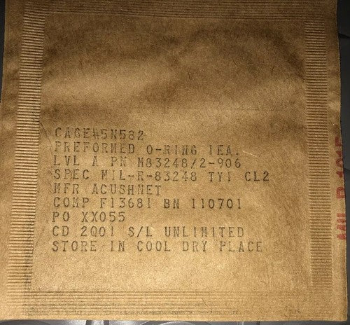 Acushnet - Preformed O-Rings P/N: M83248/2-906