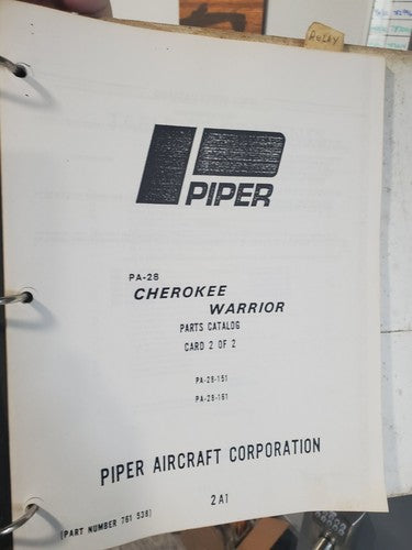 Piper: Cherokee Warrior - PA-28-151 / PA-28-161, Service Manual