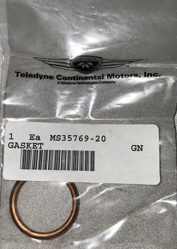 Military Standard - Copper Crush Gasket - P/N: MS35769-20