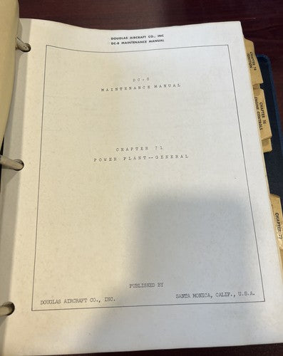 Douglas Aircraft Company, Inc. - DC-8 Maintenance Manual - Chapters 71-80
