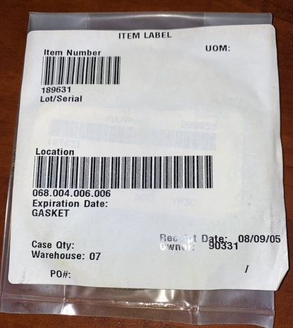 Hawker Beechcraft - Gasket P/N: 18631