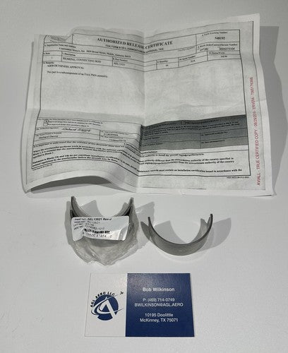 P/N: AEL13521 Continental Connecting Rod Bearings - Set of 3 with 8130-3