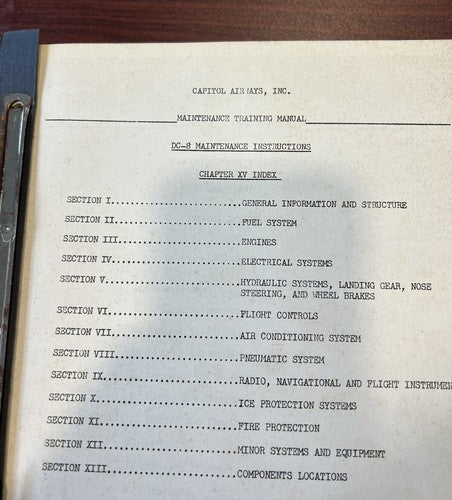 Capitol Airways, Inc. - Maintenance Training Manual DC-8 Maint. Instructions