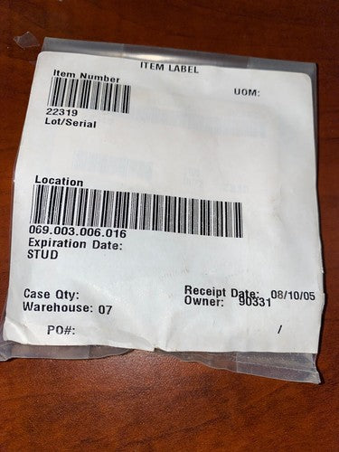 Lycoming - Stud P/N: 22319