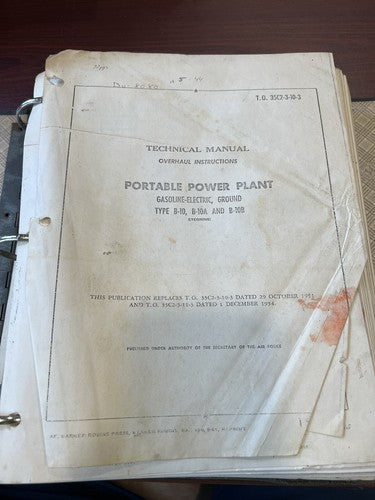 Lycoming: Portable Power Plant - Technical Manual (Overhaul Instructions)