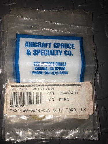 Cessna - Brass Shim Torque Link P/N: 05-00431