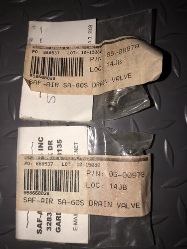 SAF-AIR SA-60S - Drain Valve P/N: 05-00978