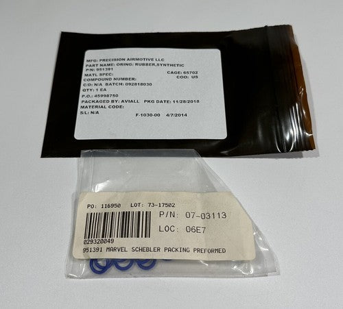 P/N: 951391 Precision Automotive O-Ring Seal (Alt P/Ns: M25988-011, 07-03113)