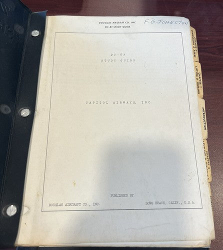 Douglas Aircraft Company, Inc. - DC-8 Douglas Service: Study Guide