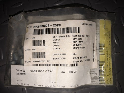 Cessna - Spacers (4 Count) P/N: NAS43DD3-23FC