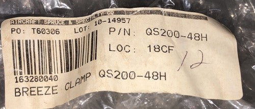 Aircraft Spruce & Specialty - Breeze Clamp P/N: QS200-48H