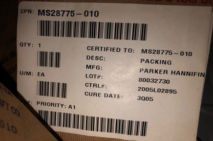 P/N: MS28775-010 Parker - Seal O-Ring - for one