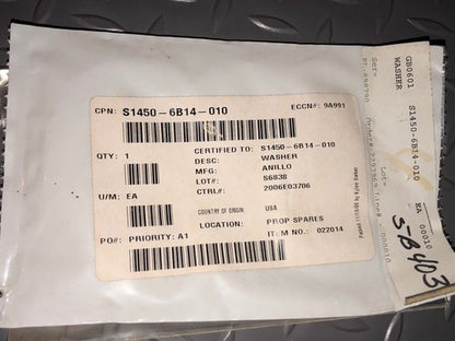 Anillo - Washer P/N: S1450-6B14-010