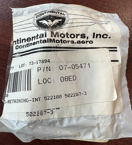 TCM - Snap Ring Retaining Interior P/N: 07-05471