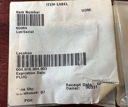 Aircraft Plug P/N: 65069