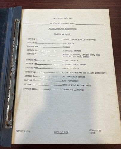Capitol Airways, Inc. - Maintenance Training Manual DC-8 Maint. Instructions