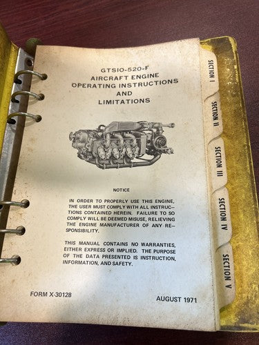 TCM: Model GTSIO-520-F Operator's Manual