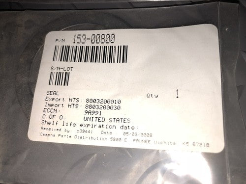 Cessna - Seal P/N: 153-00800 - for one seal