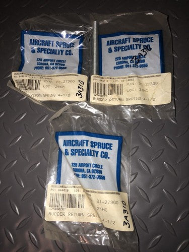 Aircraft Spruce & Specialty - Rudder Return Spring (4.5) P/N: 01-27300