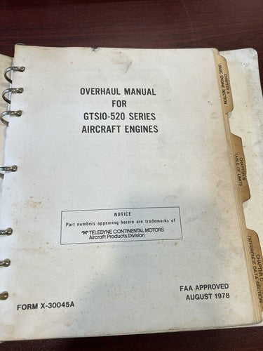 TCM: GTSIO-520 Series, OH Manual
