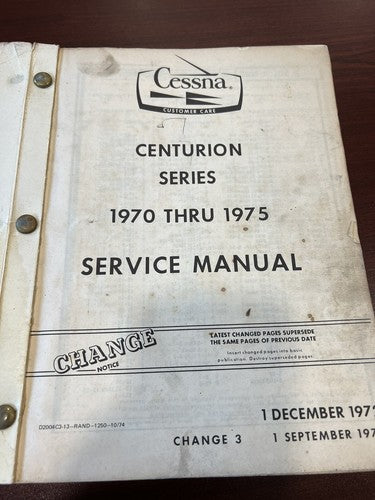 Cessna - Centurion Series (1970 to 1975) Service Manual