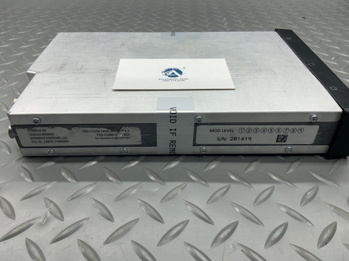 P/N: 153510-000069 APPERO Stratus ES Transponder w/ Tray and Wiring Harness (AR)