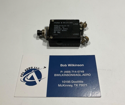 P/N: W23-X1A1G-10 TE Connectivity Circuit Breaker 10Amp (for one)
