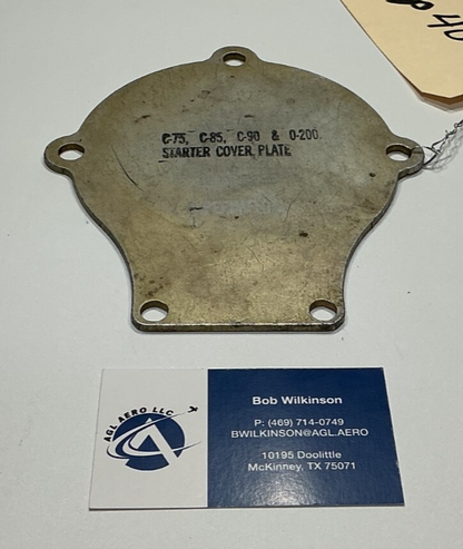 P/N: EXP40441 Continental Style Starter Cover Plate - Experimental Only