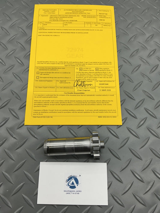 P/N: 72974 Lycoming Gear Assembly Vacuum Pump Driven (IN)