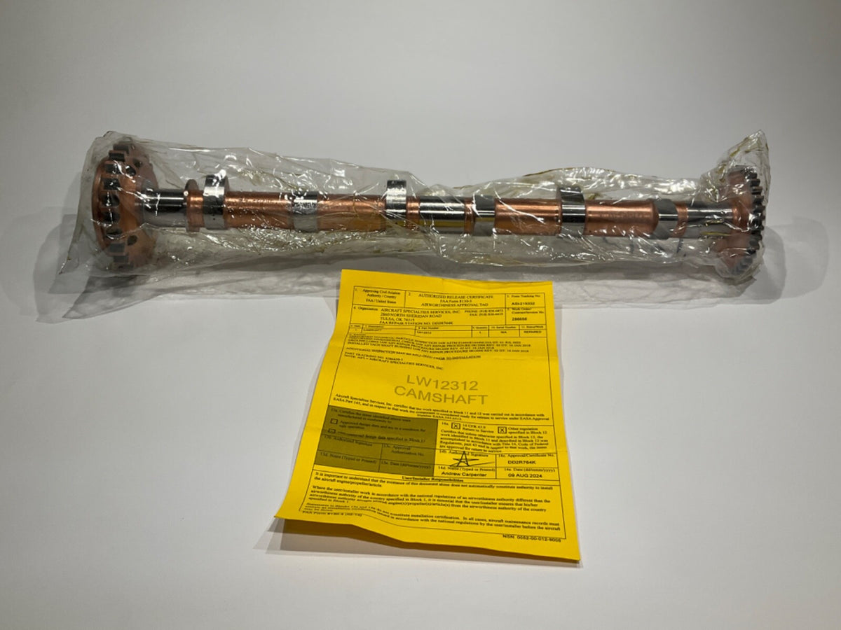 P/N: LW-12312/LW-18843 Overhauled cam with Centrilube drilled holes in lobes